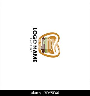 tooth and burger combination vector logo icon Stock Vector