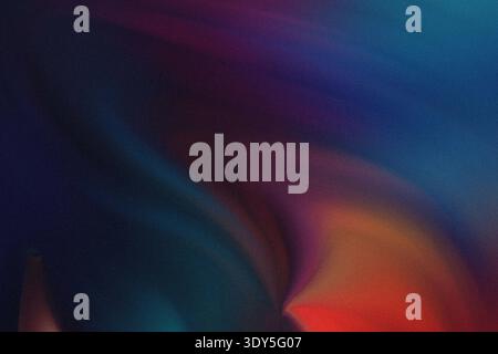 Abstract background showing a blend of dark blue purple orange and green colors in a smooth gradient style Stock Photo