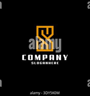 SX logo letter design on luxury background. XS logo monogram initials letter concept. SX icon logo design Stock Vector