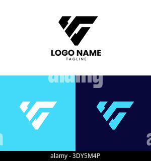 Modern creative letter VG GV logo design vector element. Initials business logo Stock Vector