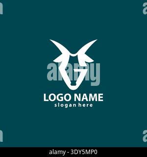 Goat vector icon. Letter G vector logo design with isolated background Stock Vector