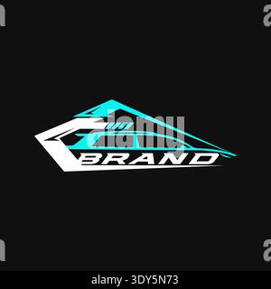 jeep car triangle logo design vector Stock Vector