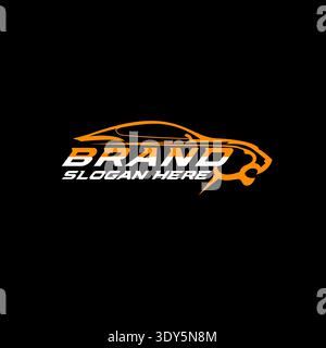 Jaguar car logo design vector Stock Vector