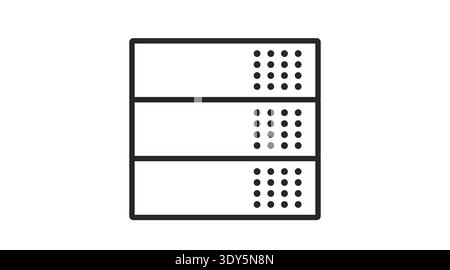 Server Icon Vector – Data Server, Cloud Storage, Network Server Symbol Stock Vector