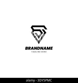 initials letter vs or sv logo design vector illustration template Stock Vector
