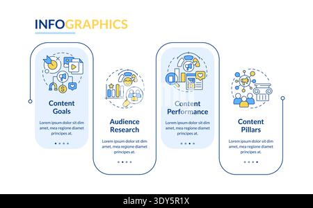 Strategic content framework rectangle infographic vector Stock Vector