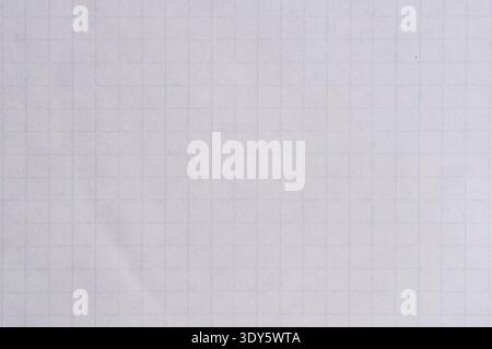 Close up plain, light colored piece graph paper, showing simple, clean grid pattern Stock Photo