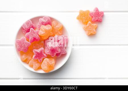 top view of jelly stars Stock Photo