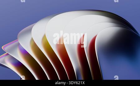 Abstract fluidic shapes creating a modern digital backdrop Stock Photo