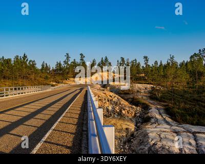 New road construction project expands access through Mountain Pine Ridge Forest Reserve in Belize Stock Photo