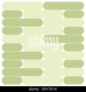 Horizontal stripe pattern. Green tile Vector background. Seamless repeating element. Abstract mosaic shape. Stock Vector