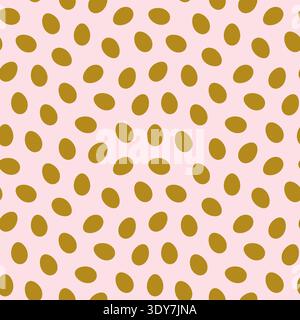 Minimal seamless vector pattern with chocolate Easter eggs for simple backgrounds and packaging graphic design Stock Vector