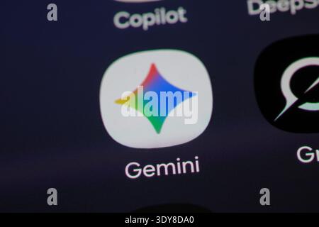 Buenos Aires, Argentina; February 23th 2026: Claude icon on a mobile ...