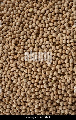 Raw uncooked chickpeas background top view Stock Photo