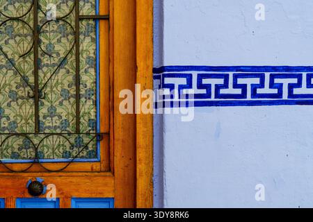 Details of the traditional architecture of a house in a Mediterranean village in Spain. Stock Photo