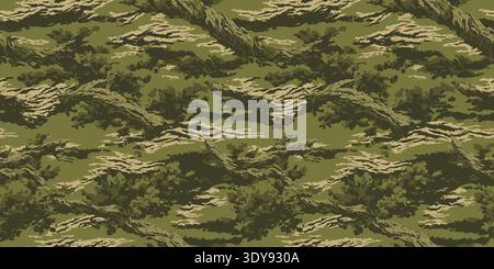 Abstract Hunting Camouflage Background. Digital camo seamless pattern. Woodland Stock Vector