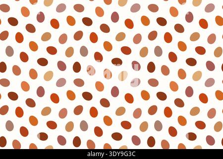 Chocolate eggs seamless vector pattern, simple background for packaging graphic design, banners and cards Stock Vector