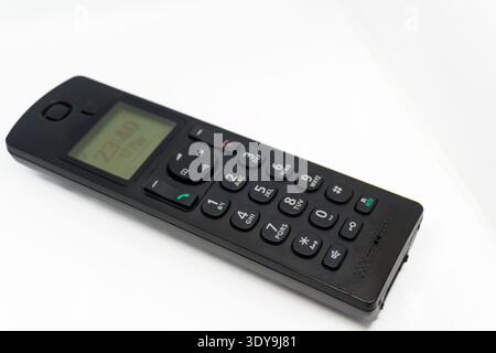 Cordless phone isolated on white background Stock Photo