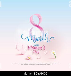 Elegant International Womens Day Social Media  Stock Vector
