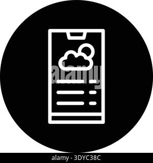 Weather app Vector Icon Design Illustration Stock Vector