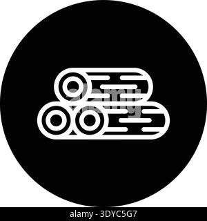 Wood Vector Icon Design Illustration Stock Vector