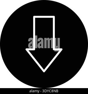 Down arrow Vector Icon Design Illustration Stock Vector