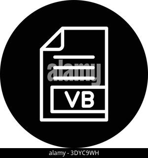 VB Vector Icon Design Illustration Stock Vector
