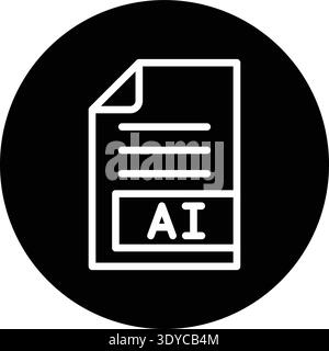AI Vector Icon Design Illustration Stock Vector