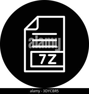 7Z Vector Icon Design Illustration Stock Vector