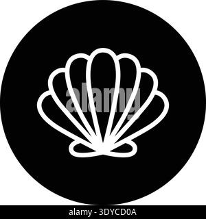 Shell Vector Icon Design Illustration Stock Vector
