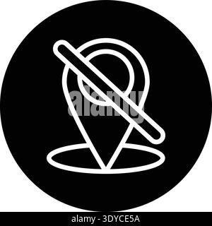 Location off Vector Icon Design Illustration Stock Vector