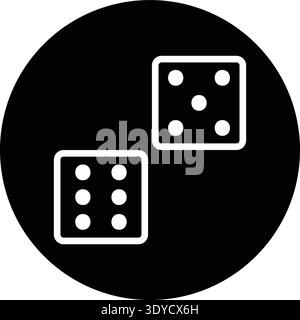 Dice Vector Icon Design Illustration Stock Vector