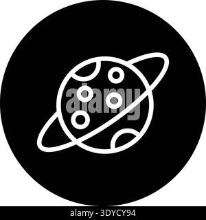 Saturn Vector Icon Design Illustration Stock Vector