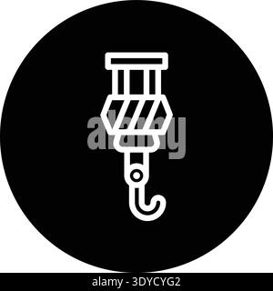 Crane hook Vector Icon Design Illustration Stock Vector