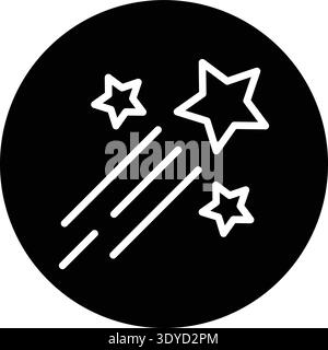 Shooting stars Vector Icon Design Illustration Stock Vector