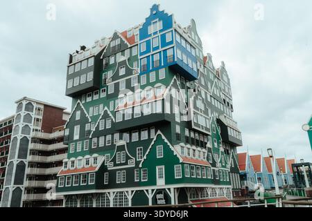 Colorful hotel in Zaandam, Netherlands Stock Photo