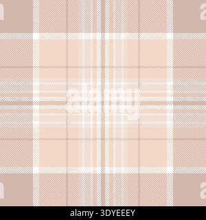 Layer texture check pattern, detailed tartan textile seamless. Neat fabric vector plaid background in light and white colors palette. Stock Vector