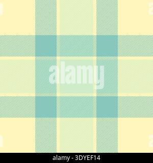 Luxurious plaid vector fabric, overlay pattern seamless check. Vibrant textile texture tartan background in light and teal colors palette. Stock Vector