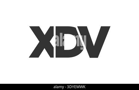 XDV logo design template with strong and modern bold text. Initial based vector logotype featuring simple and minimal typography. Trendy company ident Stock Vector