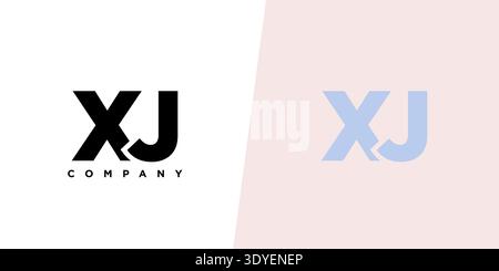 Trendy letter X and J, XJ logo design template. Minimal monogram initial based logotype for company identity. Stock Vector