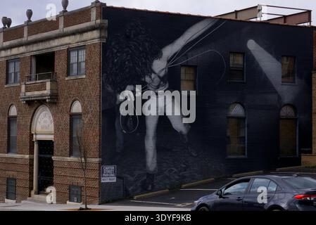 a full painted wall in USA Stock Photo
