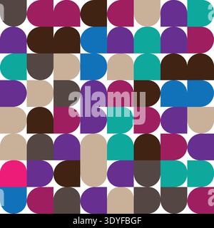 A colorful geometric pattern of overlapping circles vector Stock Vector