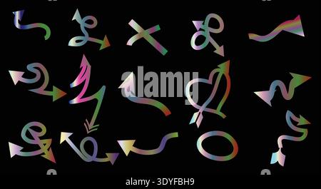 A collection of colourful arrows vector Stock Vector