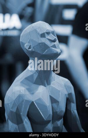 Object printed on a 3D printer from molten plastic powder. Different ...