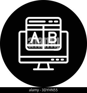 Ab testing Vector Icon Design Illustration Stock Vector