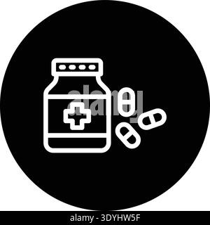 Sleeping Pills Vector Icon Design Illustration Stock Vector