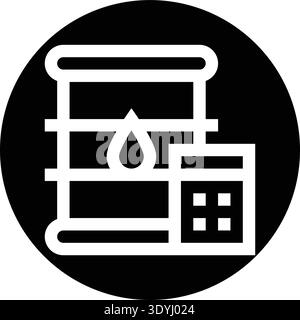 Fuel Calculation Vector Icon Design Illustration Stock Vector