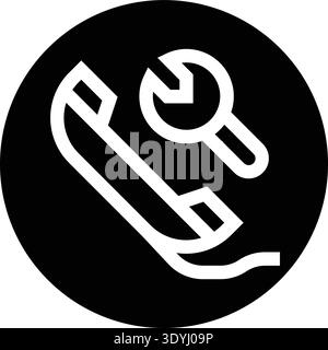 Maintenance Cal Vector Icon Design Illustration Stock Vector