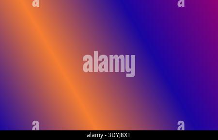 A vibrant silklike digital surface displays a seamless diagonal transition of colors. Radiant orange light bleeds into rich violet and deep indigo, cr Stock Vector