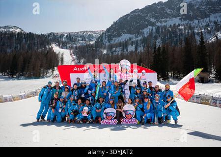 Val di Fassa, Italy, 8 March 2026. Anna Schilcher (Austria) competing ...